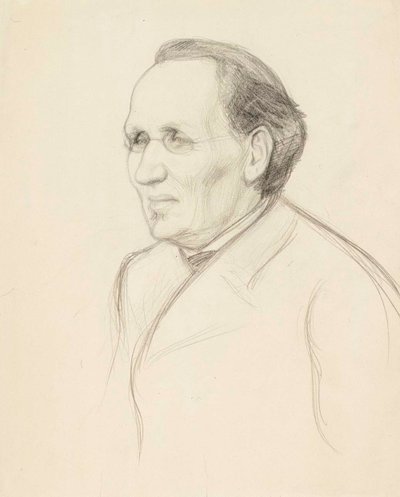 Portretstudie van professor Strömborg, buste door Albert Edelfelt