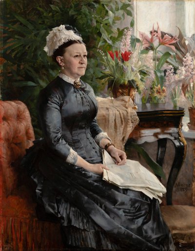 Portret van mevrouw Anna Sinebrychoff door Albert Edelfelt