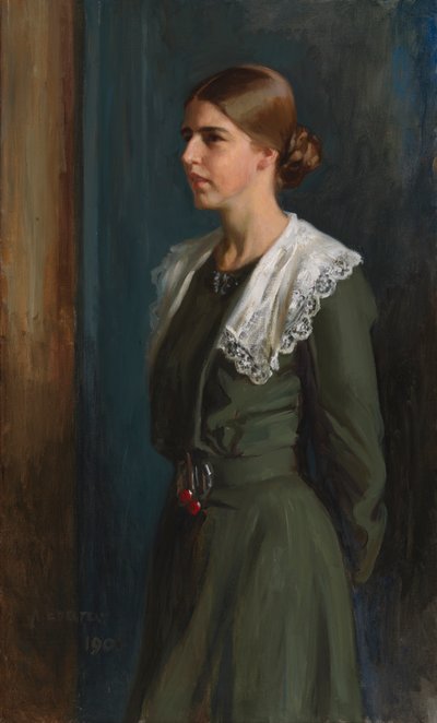 Portret van Mrs. Michaela Pooley (née Krohn) door Albert Edelfelt