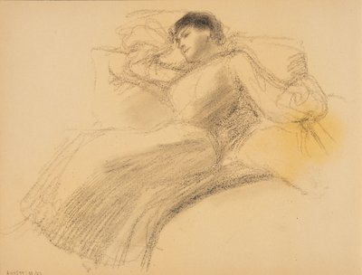 Rustende vrouw door Albert Edelfelt