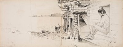 Zonder titel door Albert Edelfelt
