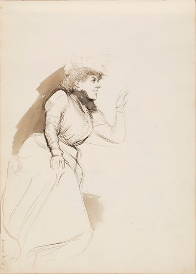 Zittende vrouw (Aino Ackté) door Albert Edelfelt