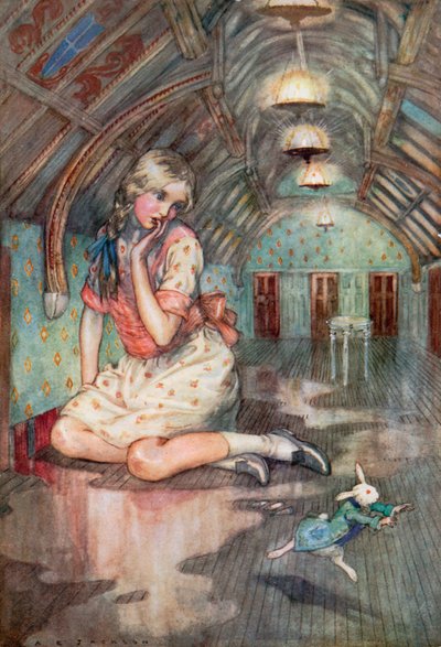 Illustratie voor Alice in Wonderland door Albert Edward Jackson