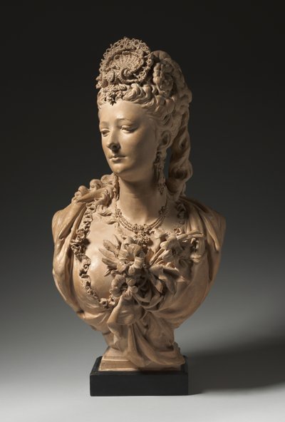 Portretbuste, ca. 1865 door Albert Ernest Carrier Belleuse