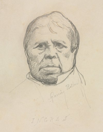Portret van Ingres door Albert Ernest Carrier Belleuse