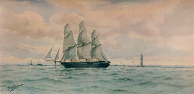 Zeegezicht, c1895 door Albert Ernest Markes