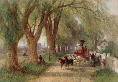 Coaching in New England door Albert Fitch Bellows