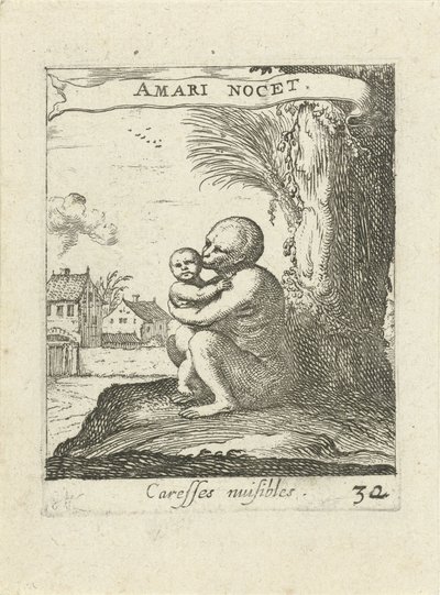 Aap en kind door Albert Flamen