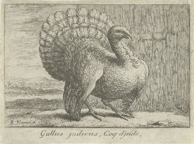 Landschap met kalkoen door Albert Flamen