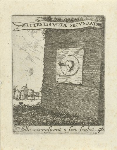 Pijl in het midden van een hart door Albert Flamen