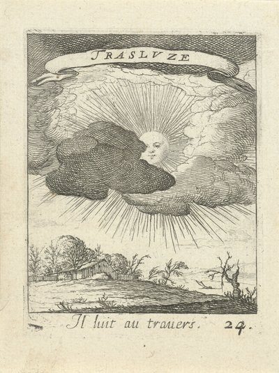 Zon achter wolken door Albert Flamen