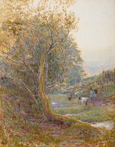 Een Devonshire-laan door Albert Goodwin