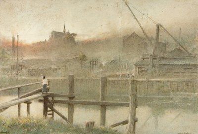 Arundel door Albert Goodwin