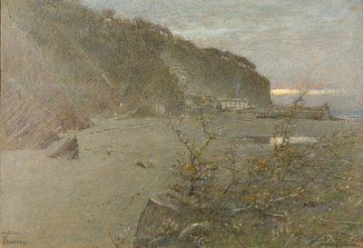 Herfst in Clovelly door Albert Goodwin
