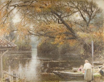 Herfstgloed door Albert Goodwin