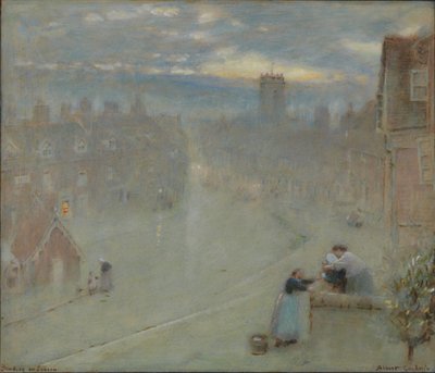 Bewdley aan de Severn door Albert Goodwin