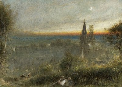Caudebec, Normandië door Albert Goodwin