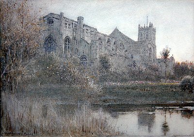 Christchurch, Hampshire door Albert Goodwin
