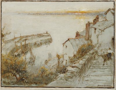 Clovelly door Albert Goodwin