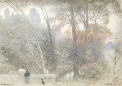 Corfe Castle door Albert Goodwin