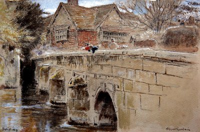 Crane Bridge, Salisbury door Albert Goodwin
