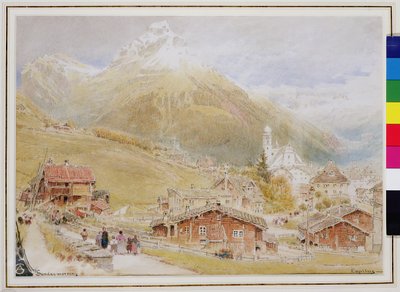 Engelberg, Zondagochtend, c.1909-11 door Albert Goodwin