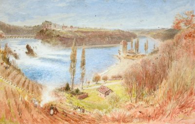 Watervallen van de Rijn door Albert Goodwin