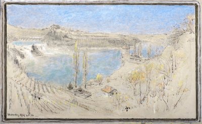 Watervallen van de Rijn door Albert Goodwin