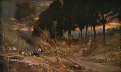Florence: Avond door Albert Goodwin