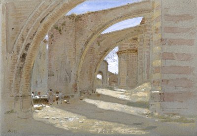 Vliegende Steunberen in Assisi door Albert Goodwin