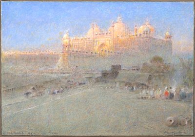 Jumna Musjid, Agra, Dageraad door Albert Goodwin