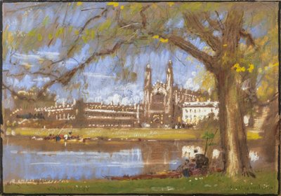 Kings College, Cambridge door Albert Goodwin