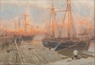 St Mary Redcliffe, Bristol door Albert Goodwin