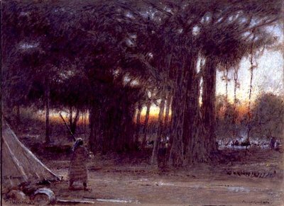 De Banyanbomen en de Wacht door Albert Goodwin