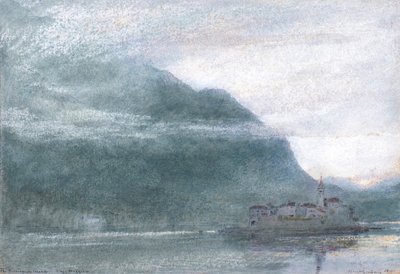 Het Vissers Eiland, Lago Maggiore door Albert Goodwin
