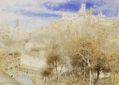 De Fonte Branda, Siena, 1905 door Albert Goodwin