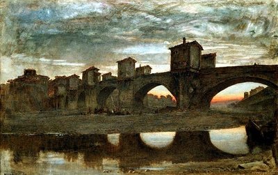 De Ponte alla Grecia, voor de sloop, Florence door Albert Goodwin