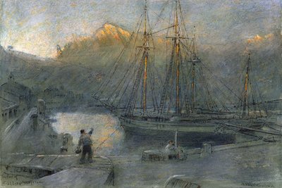 De Haven van Sollo, Majorca door Albert Goodwin