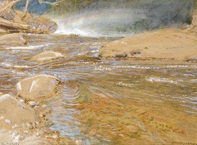 De Stroomversnellingen / Boven de Waterval door Albert Goodwin