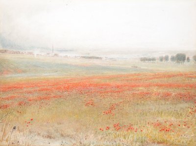 Het Onkruid. Klaprozen in Koren. Salisbury door Albert Goodwin