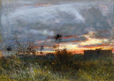 De Torens van Stilte, Bombay, 1909 door Albert Goodwin