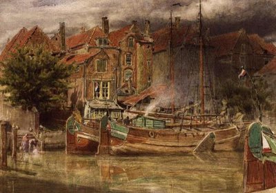 Uitzicht op het Kanaal, Dort door Albert Goodwin