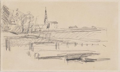 Kronborg gezien vanuit het westen door Albert Gottschalk