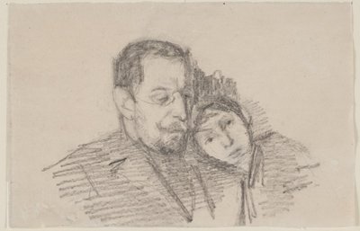 Portret van advocaat Hartvigson en zijn dochter door Albert Gottschalk