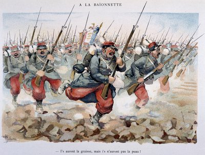 A la baionette - in "Album militaire" door Albert Guillaume (1873-1942), circa 1900 door Albert Guillaume
