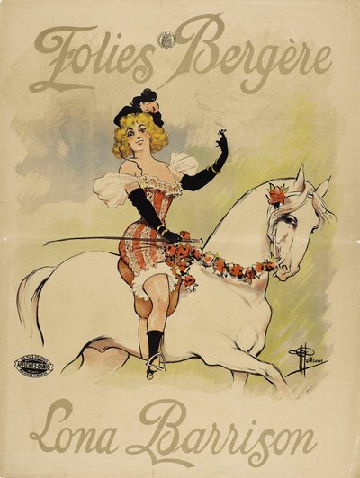 Folies Bergères. Lona Barrison, ca. 1895 door Albert Guillaume