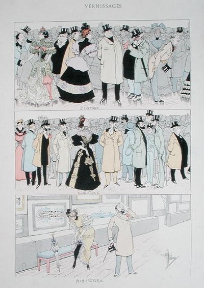 Galerijopeningen, ca. 1900 door Albert Guillaume