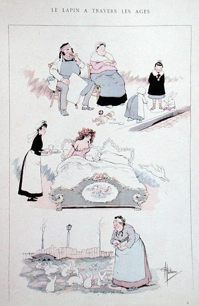 Het Konijn door de Eeuwen Heen, cartoon gereproduceerd in 