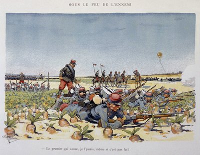 Onder vijandelijk vuur - het leger gezien door A. Guillaume, circa 1900 door Albert Guillaume