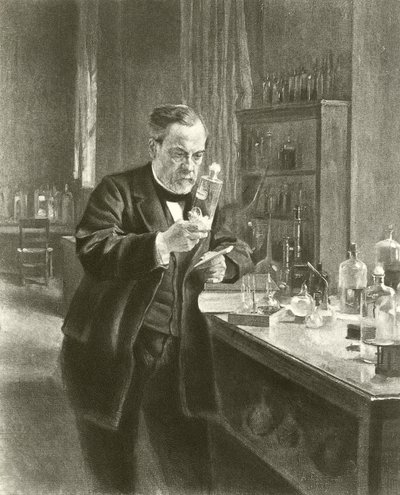 Dr. Louis Pasteur in zijn laboratorium door Albert Gustaf Aristides Edelfelt